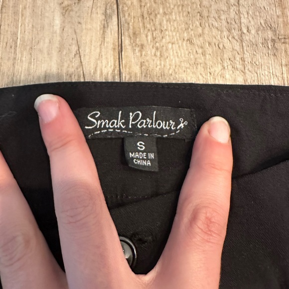 Smak Parlor High Waist Black and White Checkered Ankle Cropped Pants - Picture 3 of 8